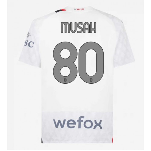 AC Milan Yunus Musah #80 Gostujuci Dres 2023-24 Kratak Rukav